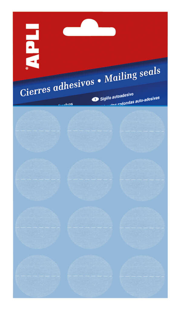 Apli Pack de Cierres Adhesivos Transparentes Ø 25mm - Microperforados - Adhesivo Permanente - Prinkweb