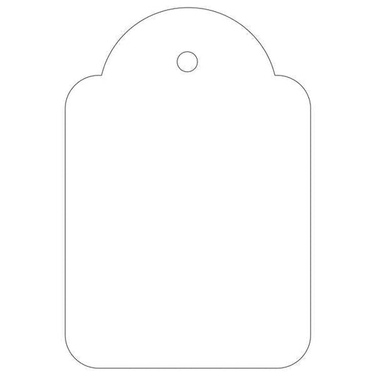 Apli Pack de 500 Etiquetas Colgantes 36x53mm - Agujero Preperforado - Con Hilo de Poliester Blanco - Color Blanco