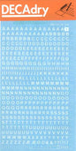 Apli Letras Transferibles Blancas 4mm - Facil Aplicacion - 470 Caracteres - Versatil y Resistente - Blanco