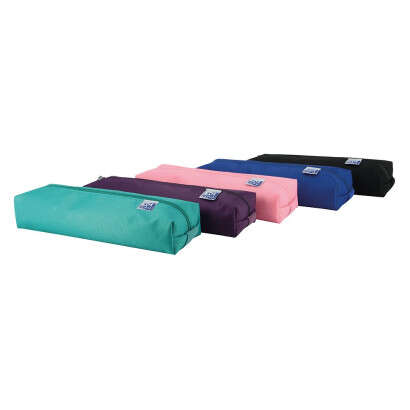 Oxford Kangoo Teens Estuche Rectangular Mediano - Goma Elastica para unirlo al Cuaderno - Colores Surtidos - Cantidad: 5 - Prinkweb