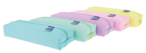 Oxford Kangoo Live & Go Estuche Rectangular Mediano - Goma Elastica para unirlo al Cuaderno - Colores Surtidos Pastel - Cantidad: 5 - Prinkweb