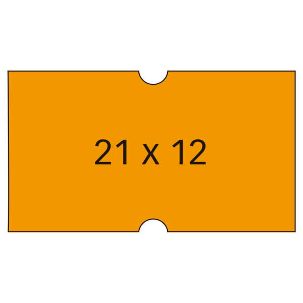 Apli Etiquetas Naranjas para Maquinas de Precios de 1 Linea - Tamaño 21x12mm - Pack de 6 Rollos - Adhesivo Permanente - Compatibles con Modelos 101418 y 101948 - Prinkweb