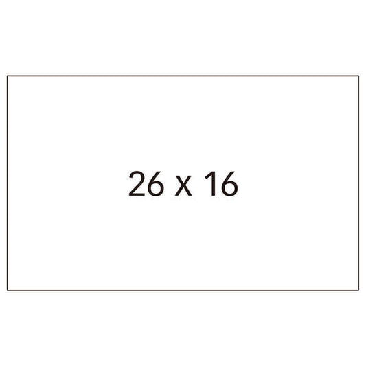 Apli Pack de 6 Rollos de 1000 Etiquetas Blancas para Maquinas Etiquetadoras de Precios de 2 Lineas - Tamaño 26 x 16mm - Adhesivo Permanente - Cantos Rectos - Compatible con Modelos de Apli 101419 y 102365 - Prinkweb