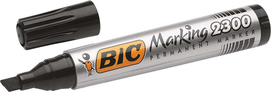 Marcador permanente Bic Marking 2300 Ecolutions - Ponta biselada - Espessura da linha de 3,7 a 5,5 mm - Tinta com Ba