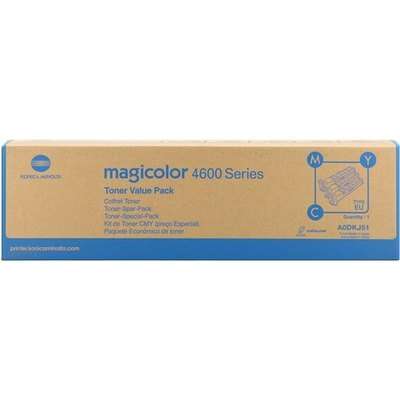 Konica Minolta MagiColor 4650/4690MF/4695MF Pack de 3 Cartuchos de Toner Originales - Cian, Magenta, Amarillo - A0DKJ52 - Prinkweb