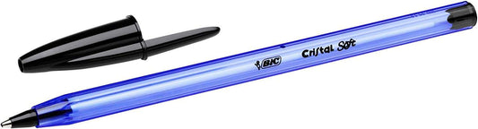 Stylo bille Bic Cristal Soft - Pointe moyenne 1,2 mm - Largeur de trait 0,45 mm - Écriture plus fluide - C