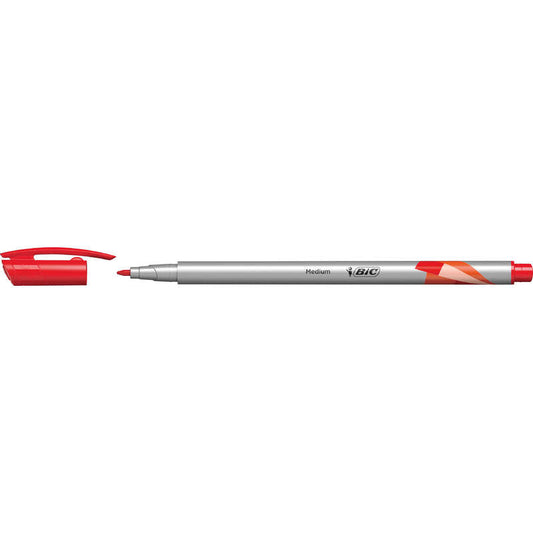 Marcador Bic Intensity Médio, Ponta Média de 0,8 mm - Tinta à base de água - Vermelho