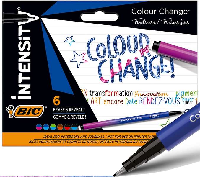 Bic Intensity Colour Change Rotuladores - TecnologIa de Cambio de Color - Punta Fina de 0.