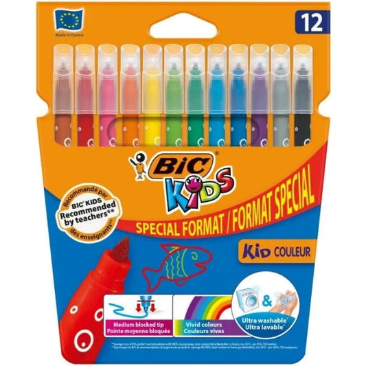 Bic Kids Couleur Rotuladores - Punta Mediana - Lavable - Colores Surtidos