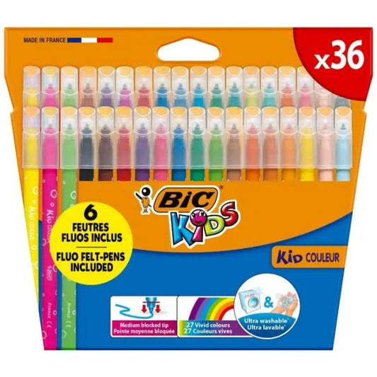 Bic Kids Couleur Rotuladores - Punta Mediana - Lavable - Colores Surtidos