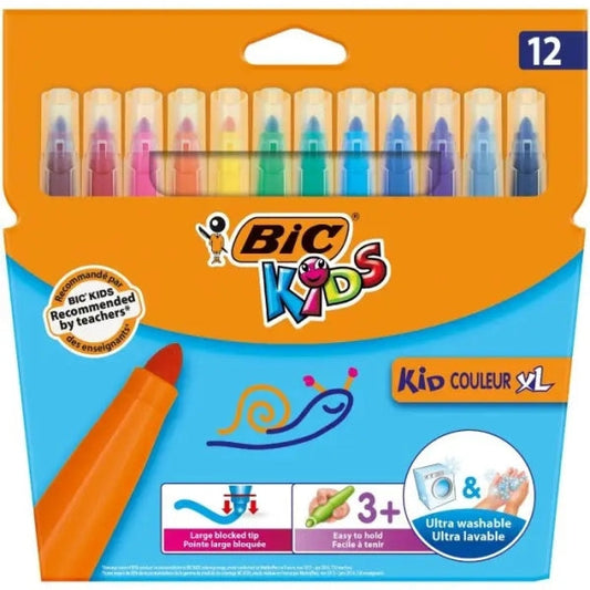 Bic Kids Couleur XL Rotuladores - Punta Ancha - Lavable - Colores Surtidos