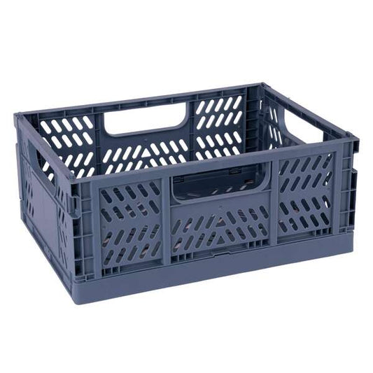 Conjunto de 2 caixas de plástico dobráveis ​​​​e empilháveis ​​​​Apli Up North - Tamanho 290x210x120mm - Ideal para ferramentas, brinquedos, roupa, etc. - Azul 