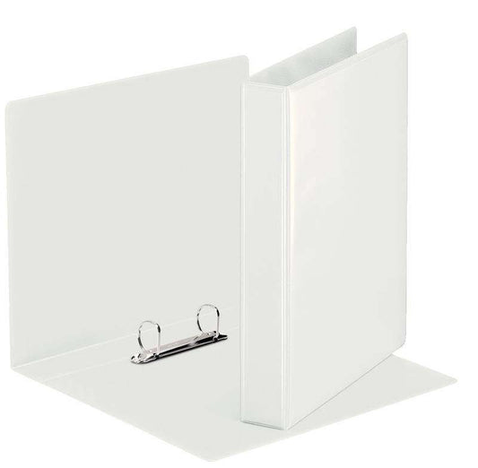 Esselte Carpeta Canguro Gama Basica 16mm - Mecanismo 2 Anillas Redondas - 2 Bolsillos Exteriores - A4 - Blanco - Cantidad: 10