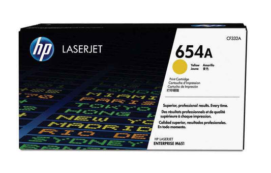 HP CF332A Amarillo Cartucho de Toner Original - 654A - Prinkweb