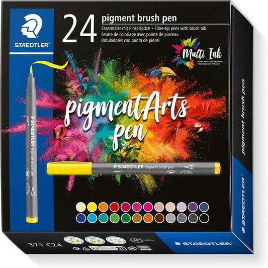 Staedtler 371 Rotuladores Punta de Pincel Suave - Colores Vivos y Brillantes - No Amarill