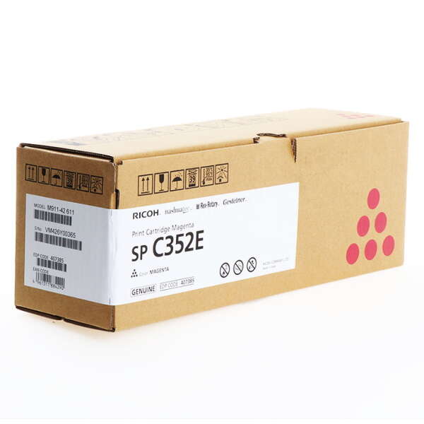 Ricoh SP C352E Magenta Cartucho de Toner Original - 408217/SP C352E - Prinkweb
