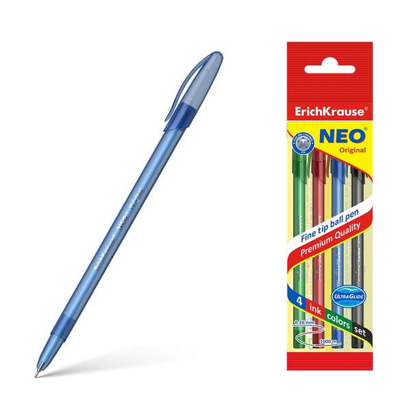 Erichkrause Boligrafos Neo Original - Punta de Aguja Sofisticada Fine Tip - Cuerpo Redondo