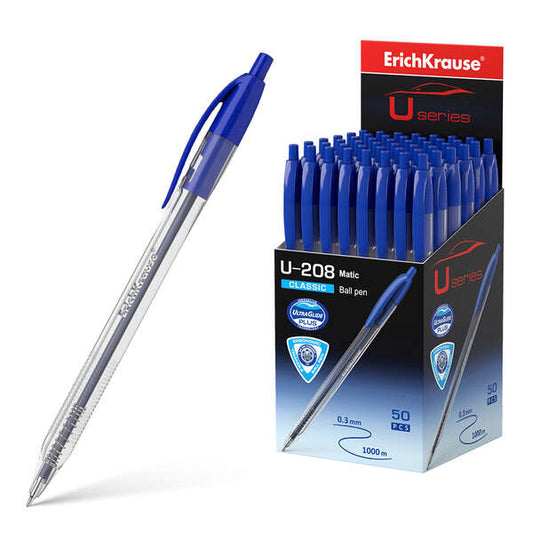 Stylo automatique Erichkrause U-208 Classic Matic - Technologie Ultra Glide - Corps transparent