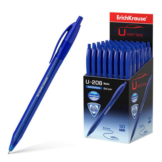 Stylo automatique Erichkrause U-208 Original Matic - Technologie Ultra Glide - Encre bleue