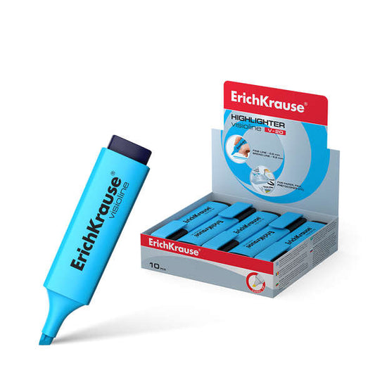 Marcador de texto Erichkrause Visioline V-20 - Ponta biselada - Tinta fluorescente à base de água