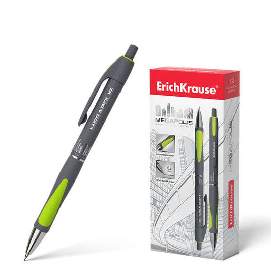 Porte-mine Erichkrause Megapolis Concept 0,5 mm HB - Corps rond avec clip - Zone de préhension ergonomique