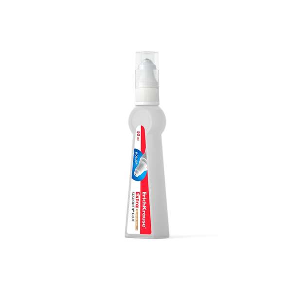 Colle à rouleau Erichkrause - 50 ml - Forte adhérence - Applicateur à rouleau - Transparent