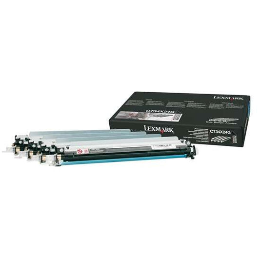 Lexmark C734X24G Pack de 4 Unidades de Tambor de Imagen Original Negro, Cian, Amarillo y Magenta - C734X24G - Prinkweb