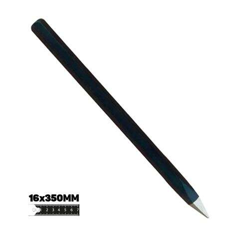 Blim Barra de Acero al Carbono - Medidas: 16 X 350 mm - Alta Resistencia al Impacto - Tratamiento Termico para Mayor Dureza - Color Negro - Prinkweb