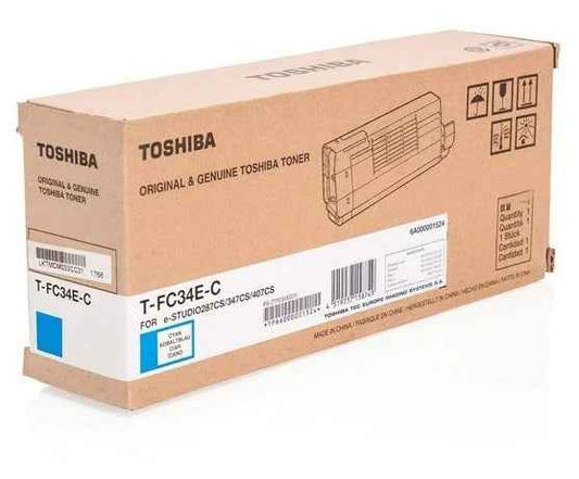 Toshiba T-FC34EC Cyan Cartucho de Toner Original - 6A000001809 - Prinkweb