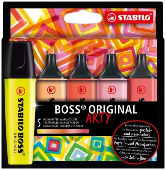 Stabilo Boss Original Arty Marcadores Fluorescentes Colores Calidos - Trazo entre 2 y 5mm
