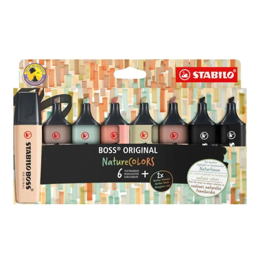 Stabilo Boss Naturecolors Marcadores - Trazo entre 2 y 5mm - Tinta con Base de Agua - Colo