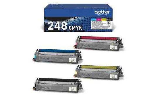 Brother TN248CMYK Pack de 4 Cartuchos de Toner Originales - TN248VAL - Prinkweb