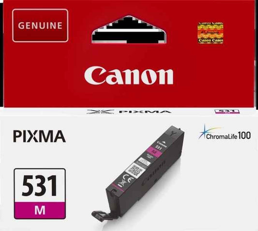 Canon CLI531 Magenta Cartucho de Tinta Original - 6120C001/CLI531M - Prinkweb