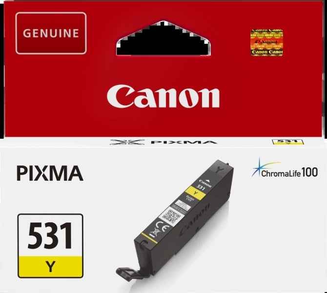 Canon CLI531 Amarillo Cartucho de Tinta Original - 6121C001/CLI531Y - Prinkweb