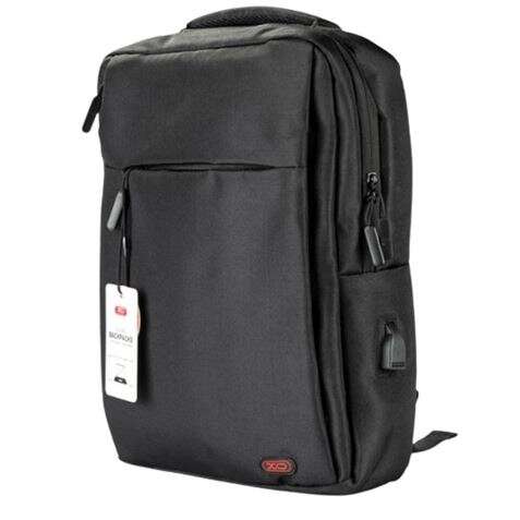 Mochila para portátil XO - até 15,6" - Impermeável e resistente - Carregamento rápido USB - Design ergonómico - Preto 