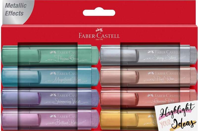 Faber-Castell Textliner 46 Metallic Marcadores Fluorescentes - Punta Biselada - Trazo entr