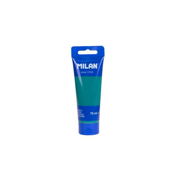 Tinta acrílica Milan em tubo de 75ml - Pigmentos de alta qualidade - Misturável - Verde escuro 