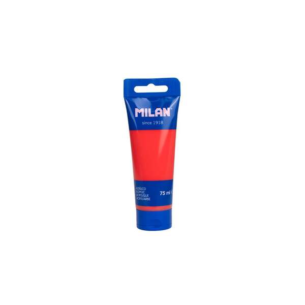 Tinta acrílica Milan em tubo de 75ml - Pigmentos de alta qualidade - Misturáveis ​​​​- Vermelho Melancia 