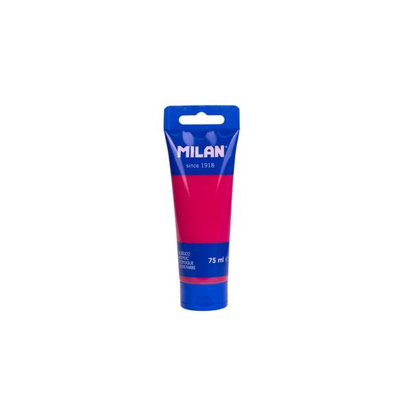 Tinta acrílica Milan em tubo de 75ml - Pigmentos de alta qualidade - Misturável - Rosa Hibisco 