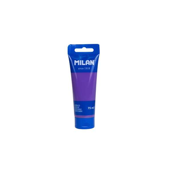 Tube de peinture acrylique Milan 75 ml - Pigments de haute qualité - Miscible - Couleur violette 