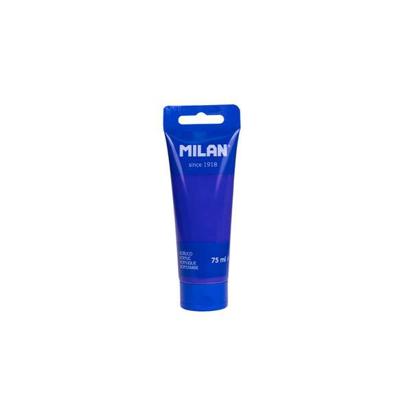 Tube de peinture acrylique Milan 75 ml - Pigments de haute qualité - Miscible - Bleu marine 