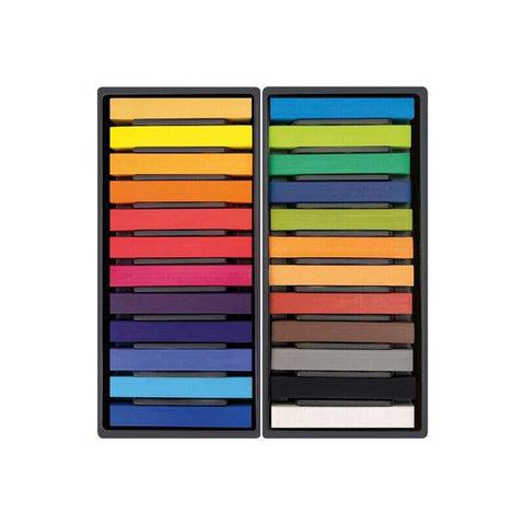 Conjunto de 24 pastéis macios Milan Art - Cores intensas e vibrantes - Resistentes à luz - Misturáveis ​​​​- Cores sortidas 