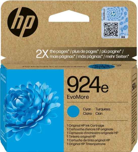 HP 924e Cyan Original Ink Cartridge - 4K0U7NE