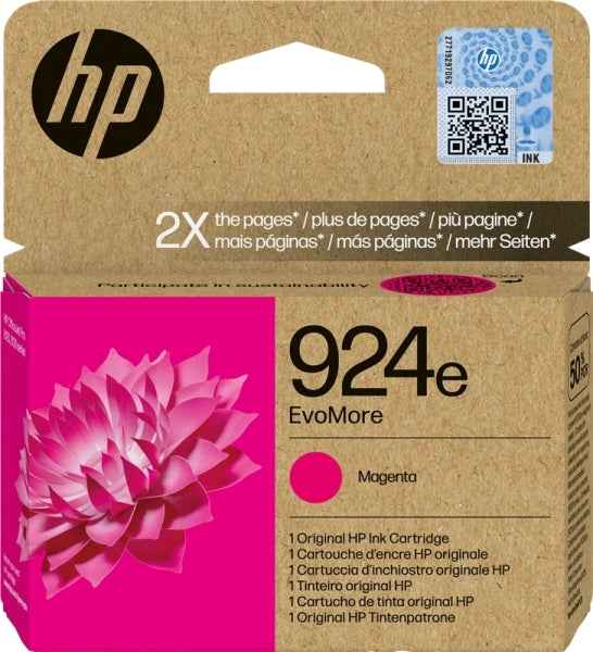HP 924e Magenta Cartucho de Tinta Original - 4K0U8NE - Prinkweb