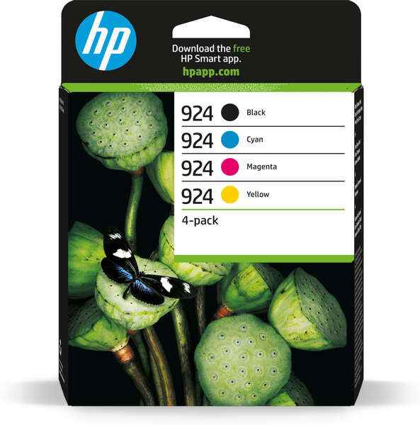 HP 924 Pack de 4 Cartuchos de Tinta Originales - 6C3Z1NE - Prinkweb
