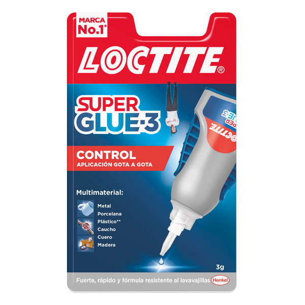 Loctite Superglue-3 Control 3g - Colle extra forte - Imperméable - Transparente et durable 