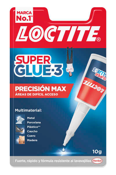 Loctite Superglue-3 Precision Max 10 g - Colle liquide transparente - Embout extra long - Séchage rapide - Résistante à l'eau et aux températures extrêmes 