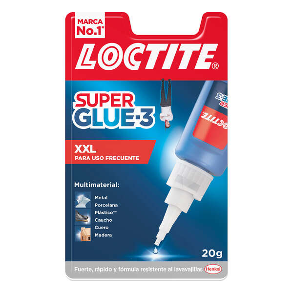 Loctite Superglue-3 XXL 20g - Colle universelle instantanée - Transparente et à séchage rapide - Résistante à l'eau et aux températures extrêmes 