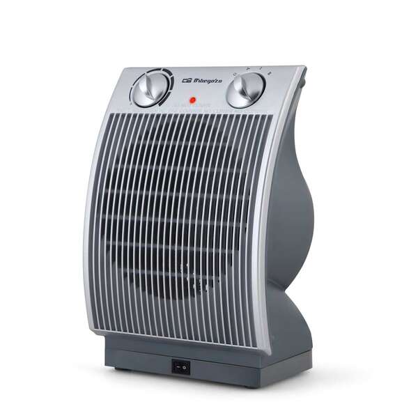 Aquecedor oscilante compacto Orbegozo FH 6035 - Aquecimento instantâneo - Termostato ajustável - Função de ventilador - Proteção contra sobreaquecimento - Ideal para combater o frio do inverno 