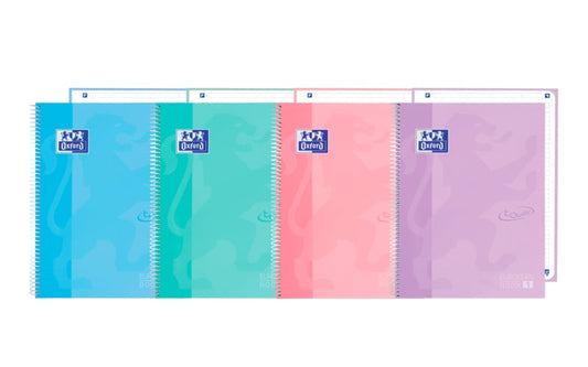 Oxford School Touch Europeanbook 1 Cuaderno A4+ 80 Hojas Microperforadas 1 Linea - Tapa Extradura - Colores Surtidos - Cantidad: 5 - Prinkweb